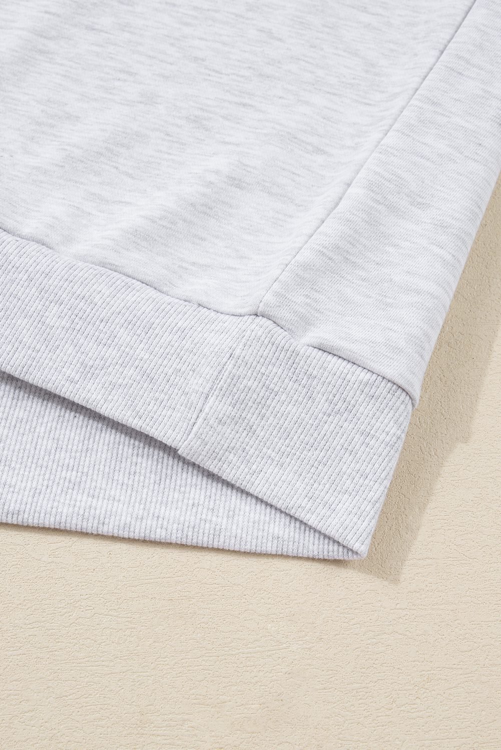 Light Grey Girly Bow Embroidered Puff Sleeve Pullover Loose Shorts Plus 2Pcs Outfit