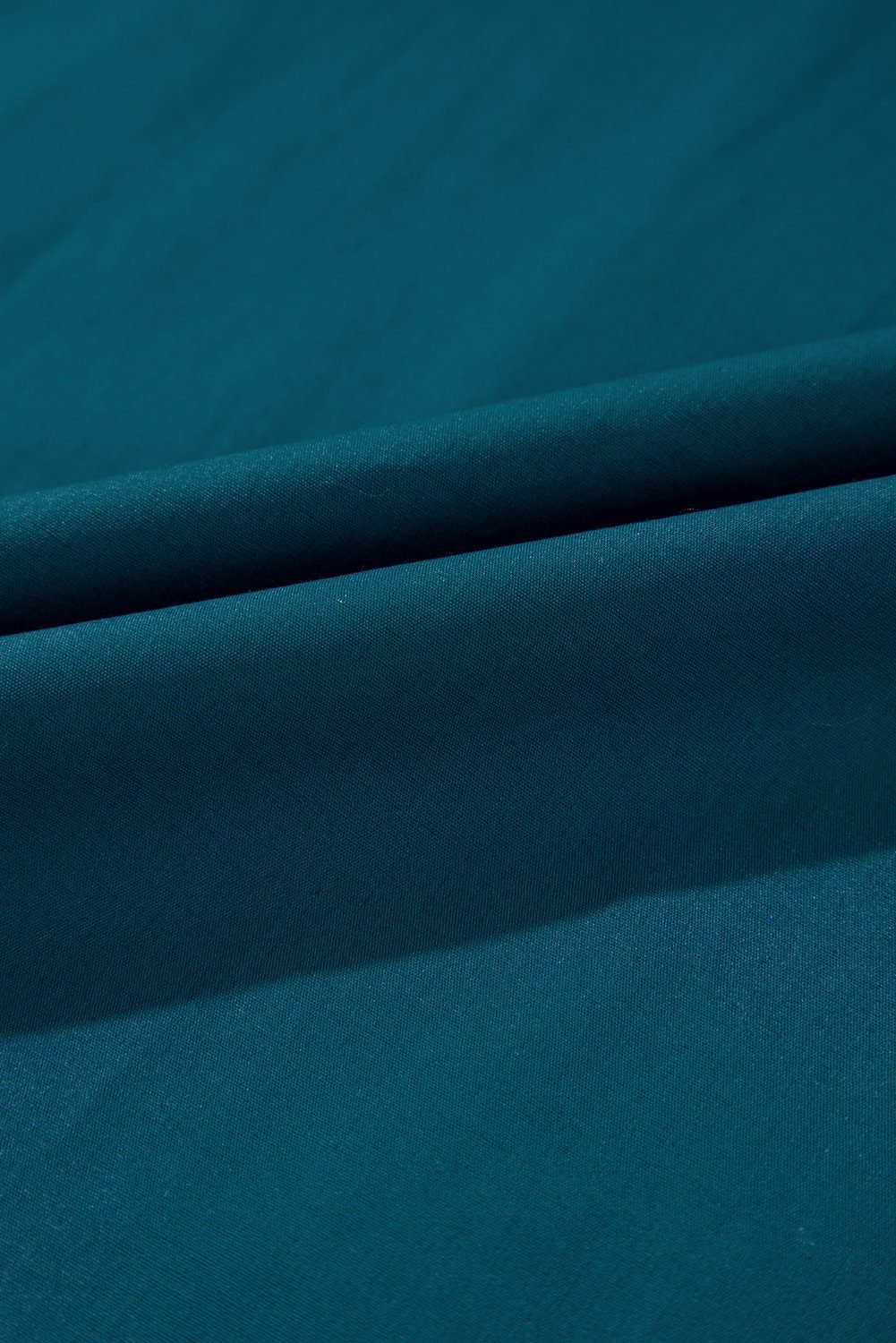 Blue Sapphire Colorblock Split V Neck Puff Sleeve Mini Dress