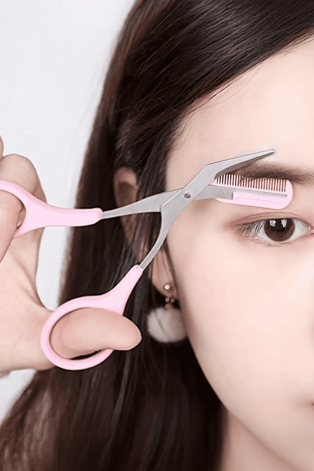 Light Pink 2Pcs Eyebrow Trimming Tool Set