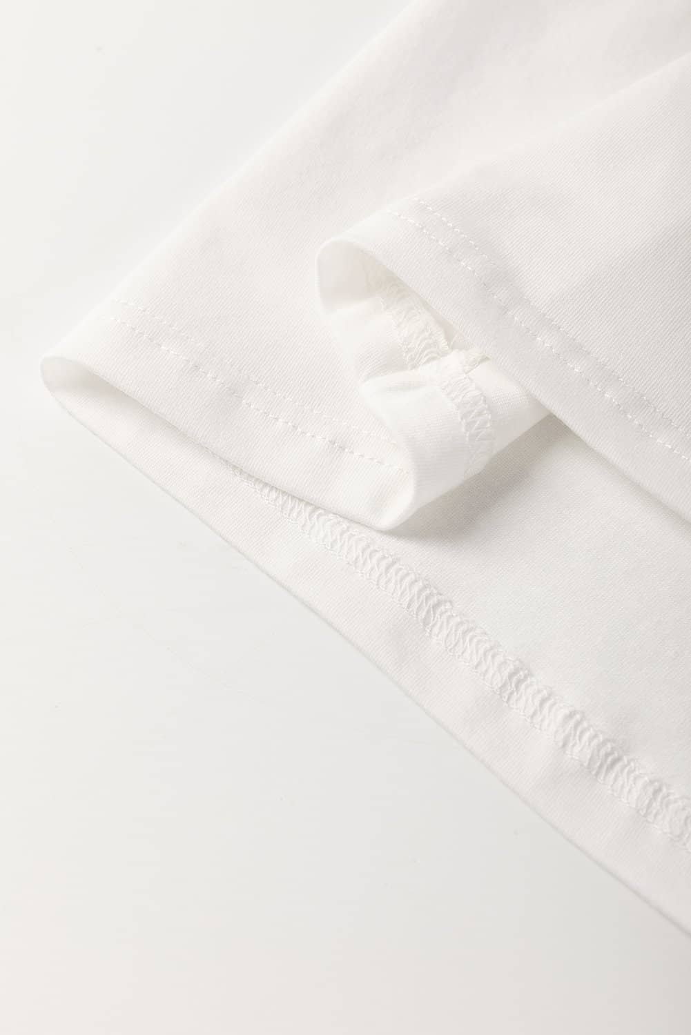 White Flower Market Graphic T Shirt