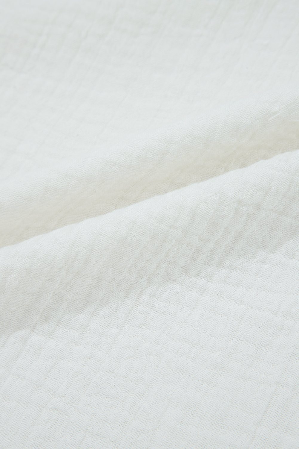 White Textured Lace Trim Pure Cotton Sleeveless Top