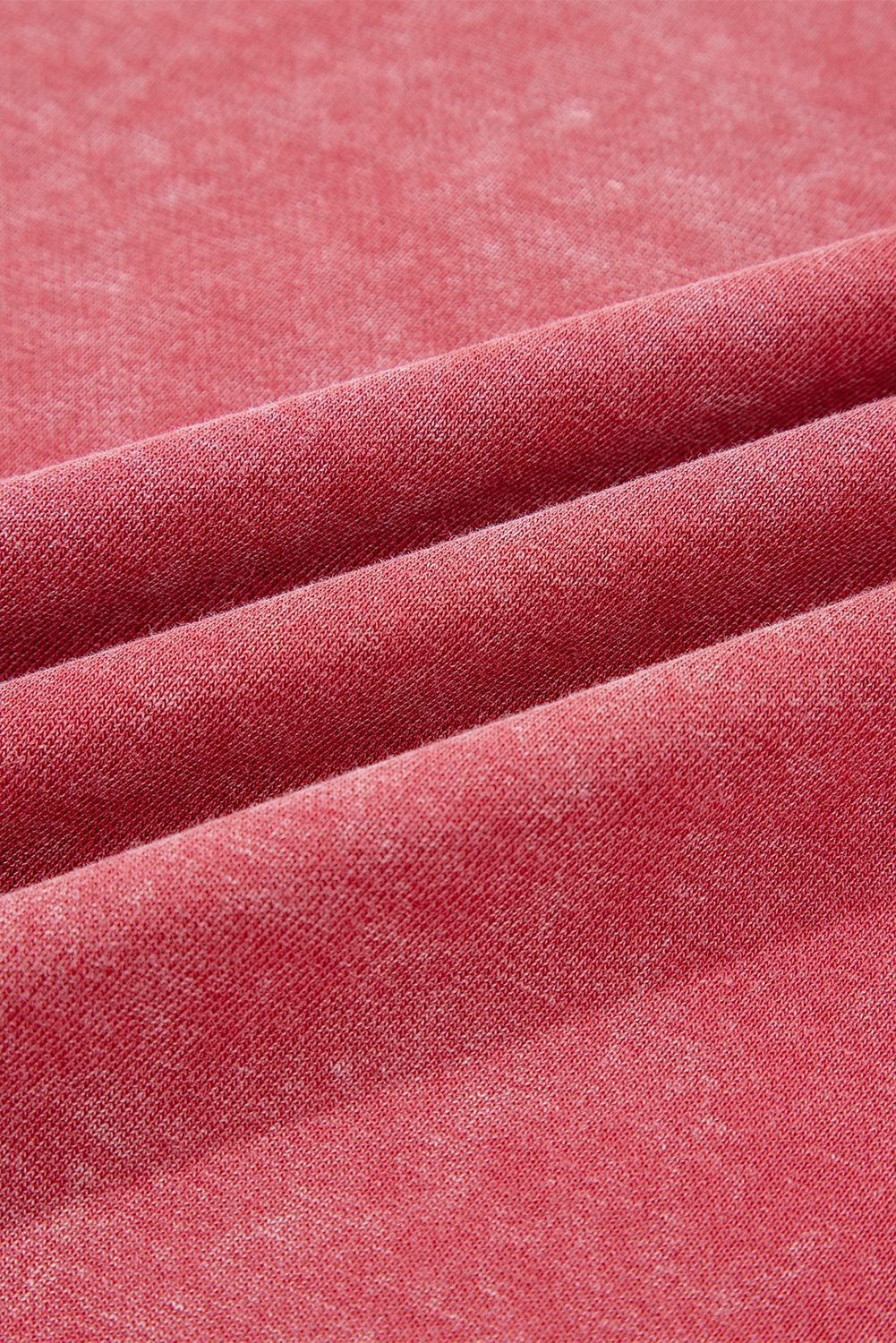 Racing Red Mineral Wash Raglan Sleeve Raw Hem Crop Sweatshirt