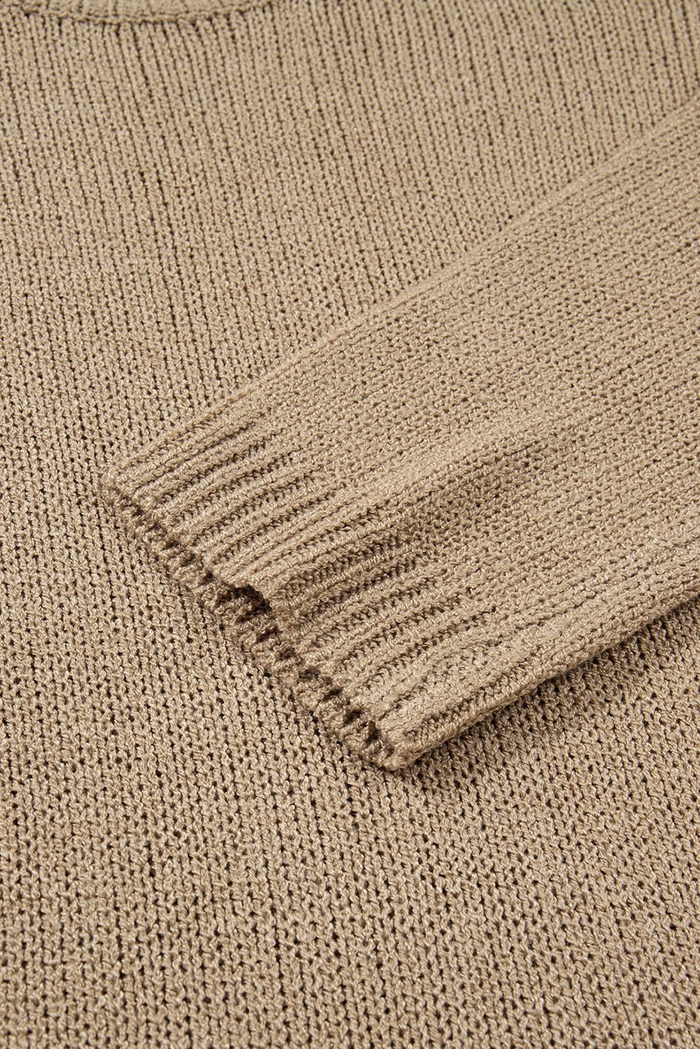 Pale Khaki Oversize Drop Shoulder Slouchy Sweater Dress