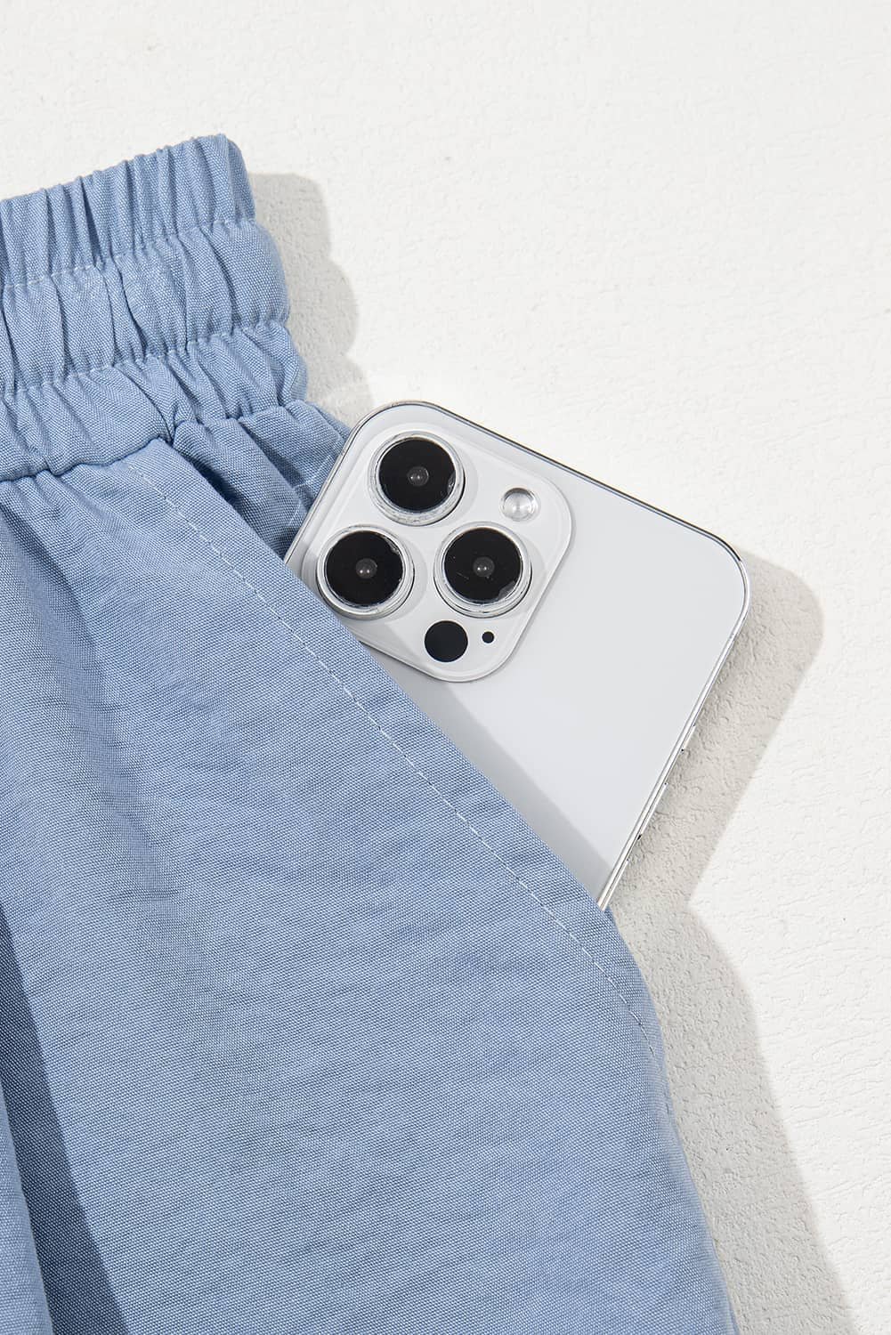 Myosotis Drawstring Elastic Waistband Pleated Loose Pants