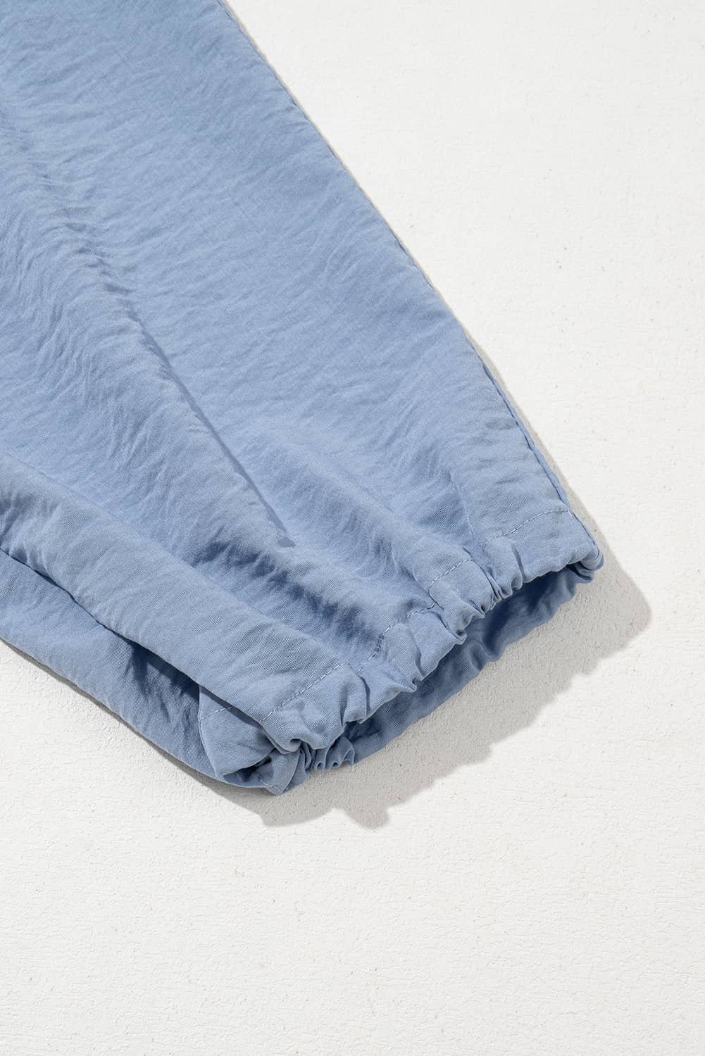 Myosotis Drawstring Elastic Waistband Pleated Loose Pants