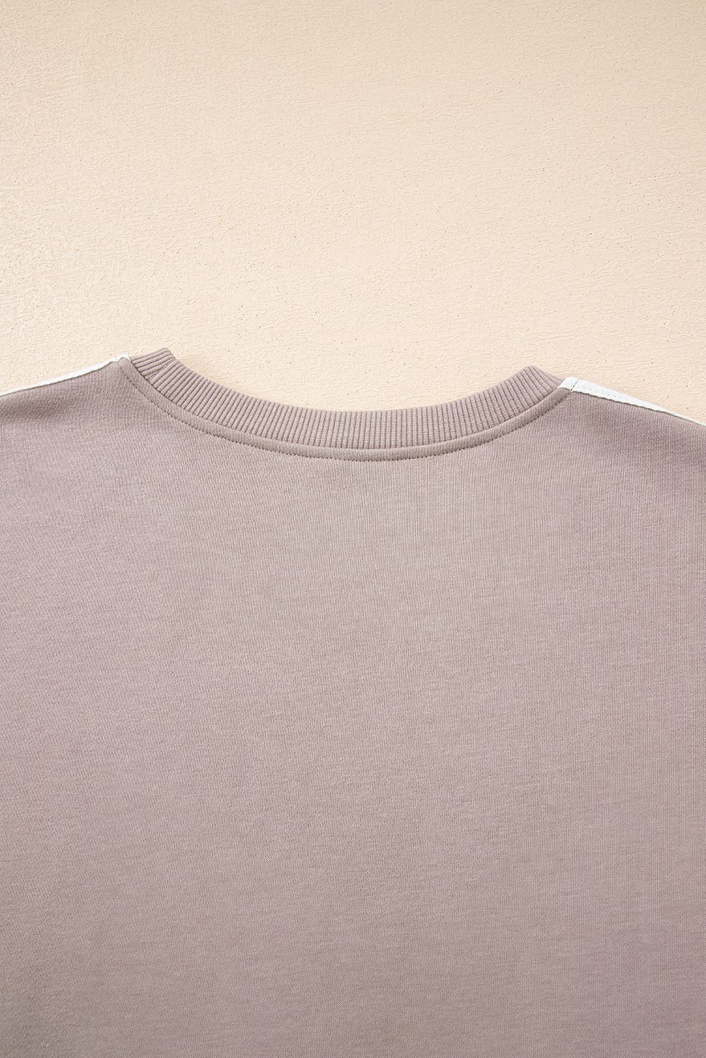 Gray Morn Varsity Striped Detail Crewneck Pullover Elastic Sweatpants 2Pcs Outfit