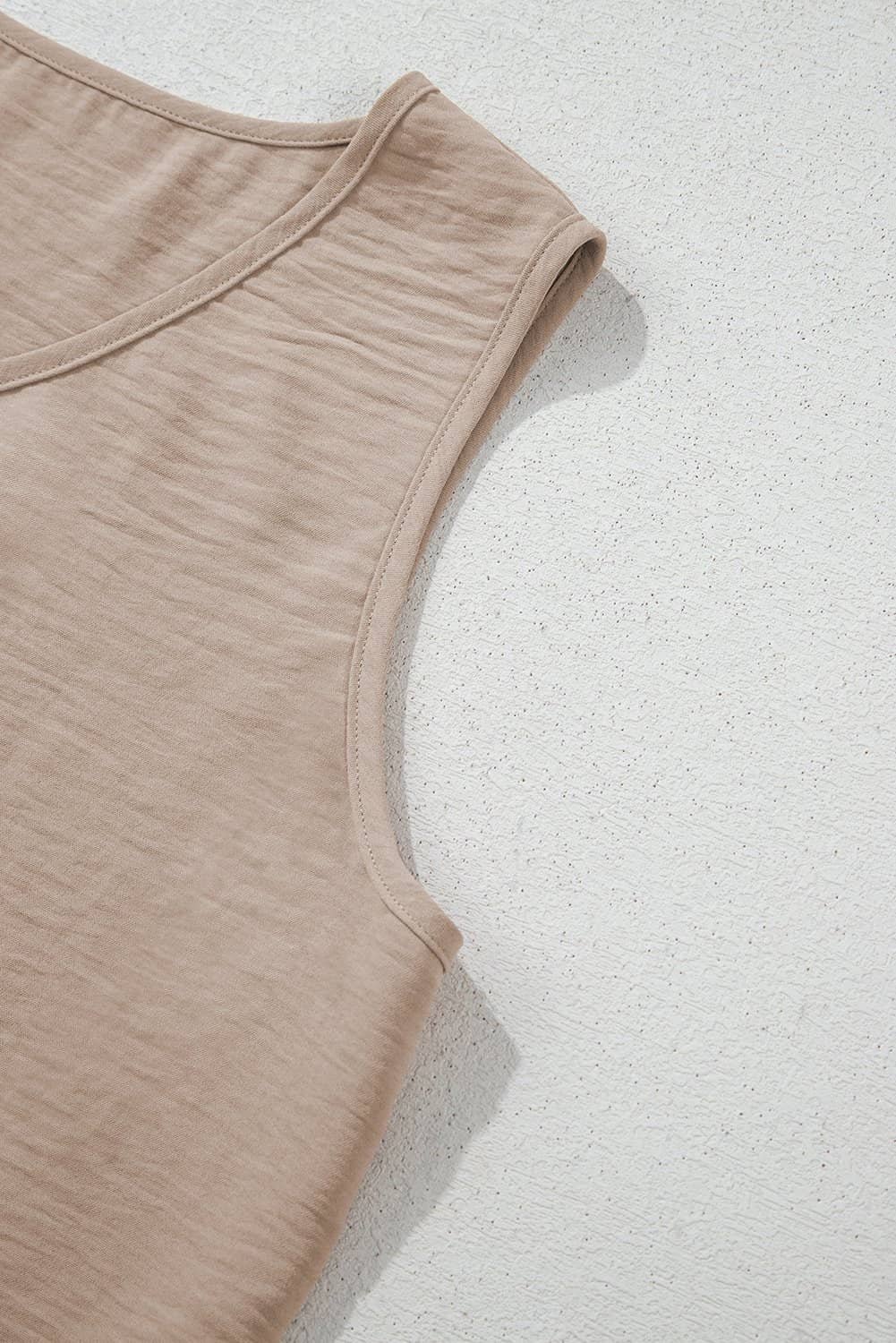 Goat Buttoned Vest Drawstring Wide Leg Pants 2Pcs Set