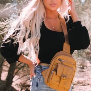 Khaki Vintage Multi Pockets Sling Bag