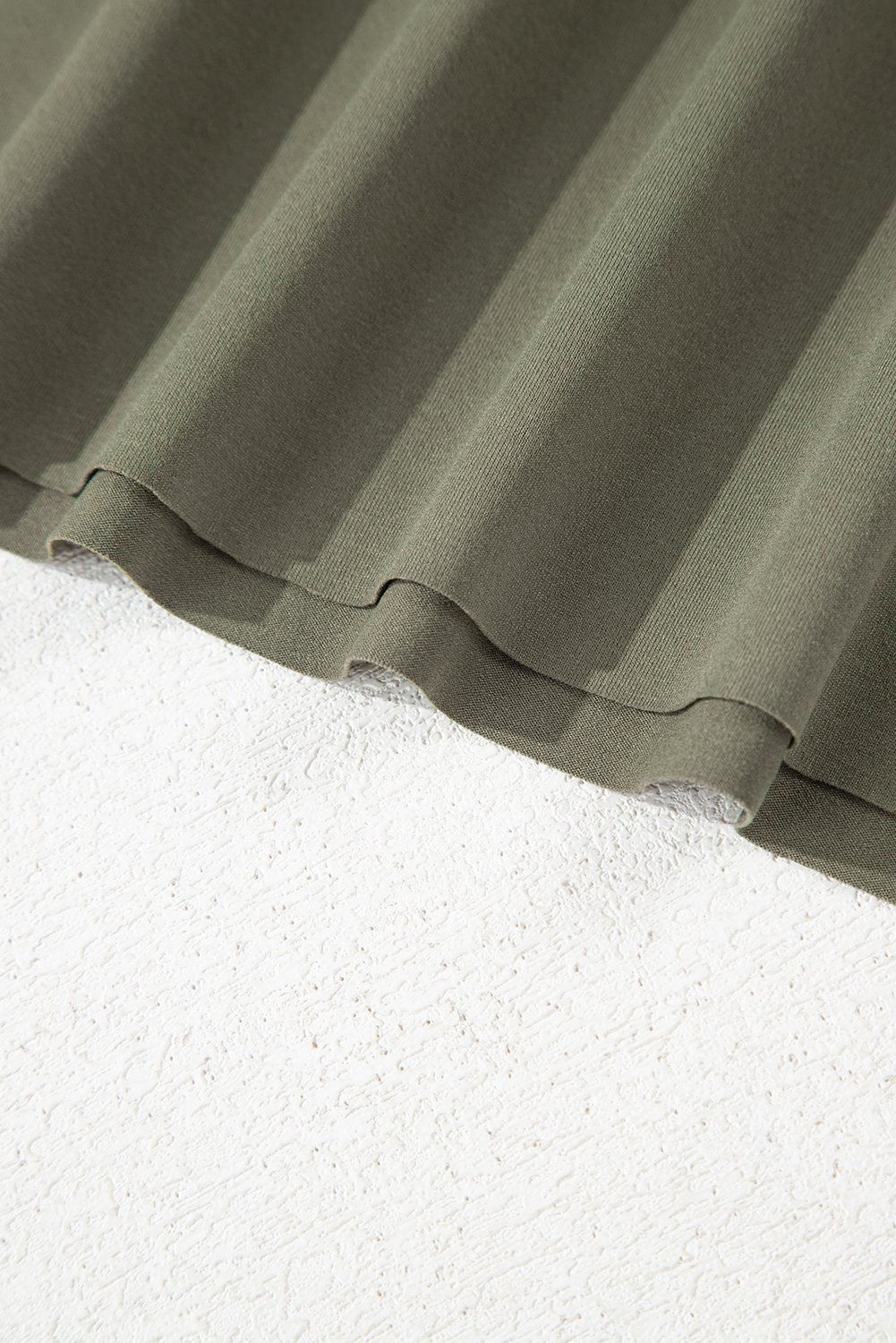 Seagrass Raw Hem Loose Tee And Wide Leg Pants Set