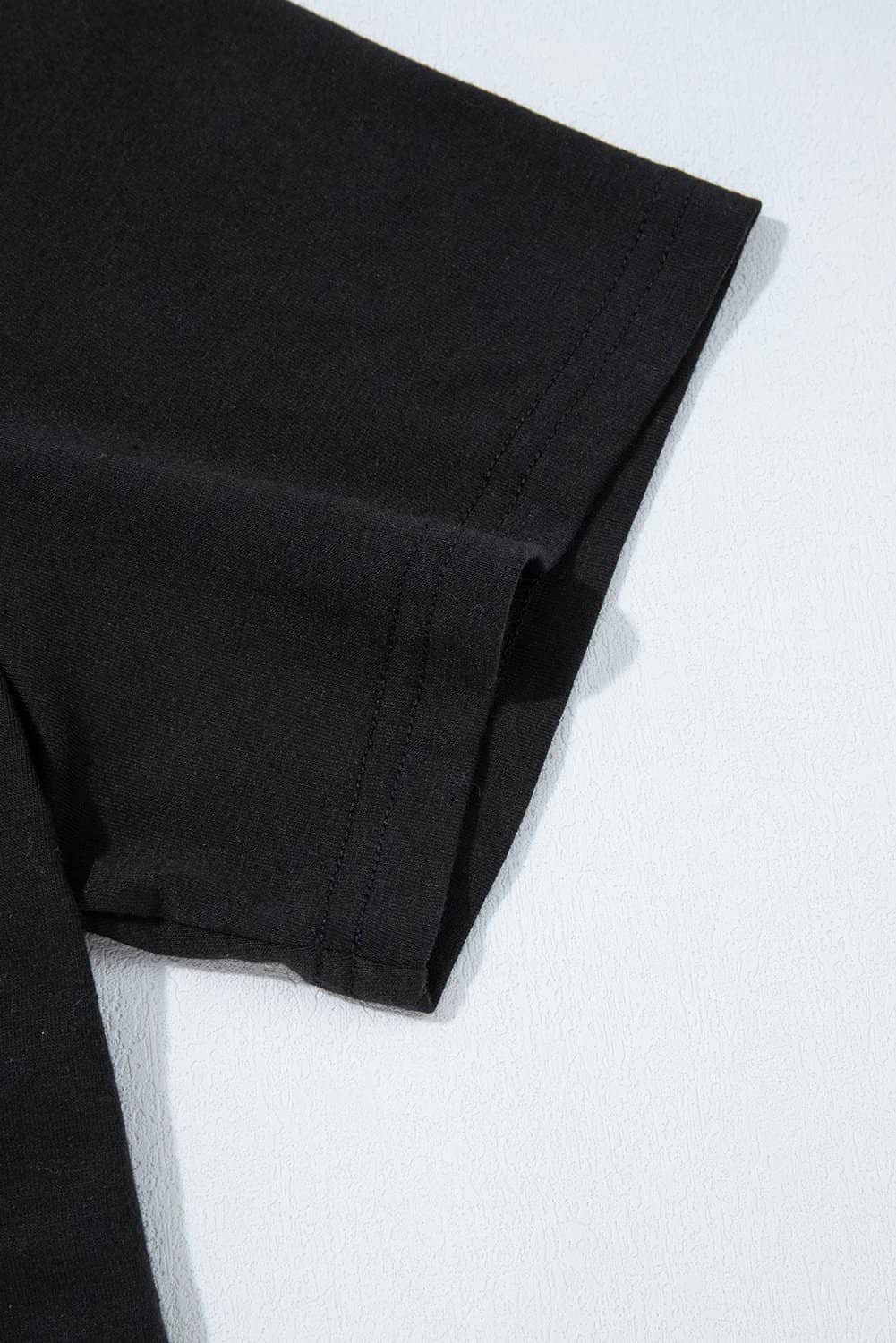 Black Mama Letter Graphic Neon T Shirt