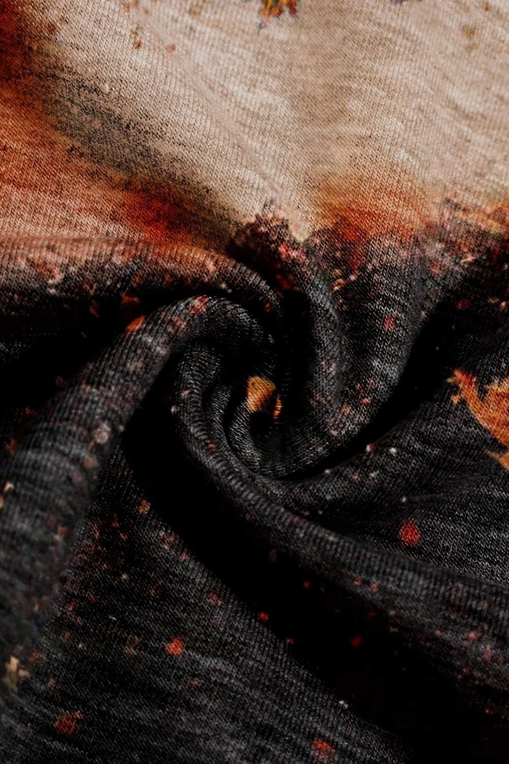 Gold Flame It'S Fall Yall Halloween Pumpkin Graphic Bleached Top