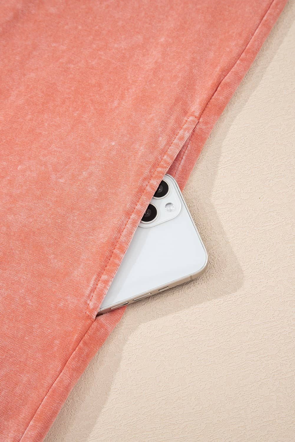 Flamingo Mineral Wash Tank Mini Dress With Pockets