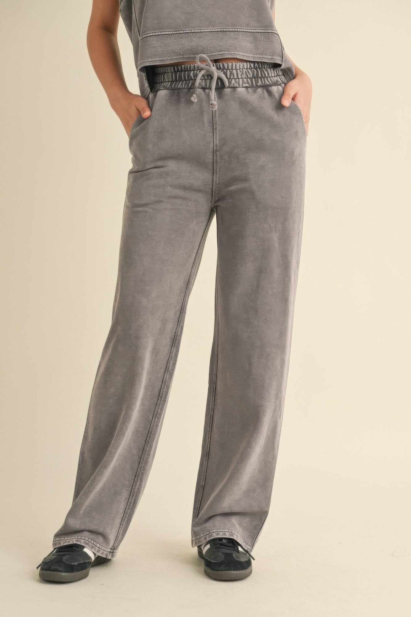 Mineral Wash Pants Charcoal