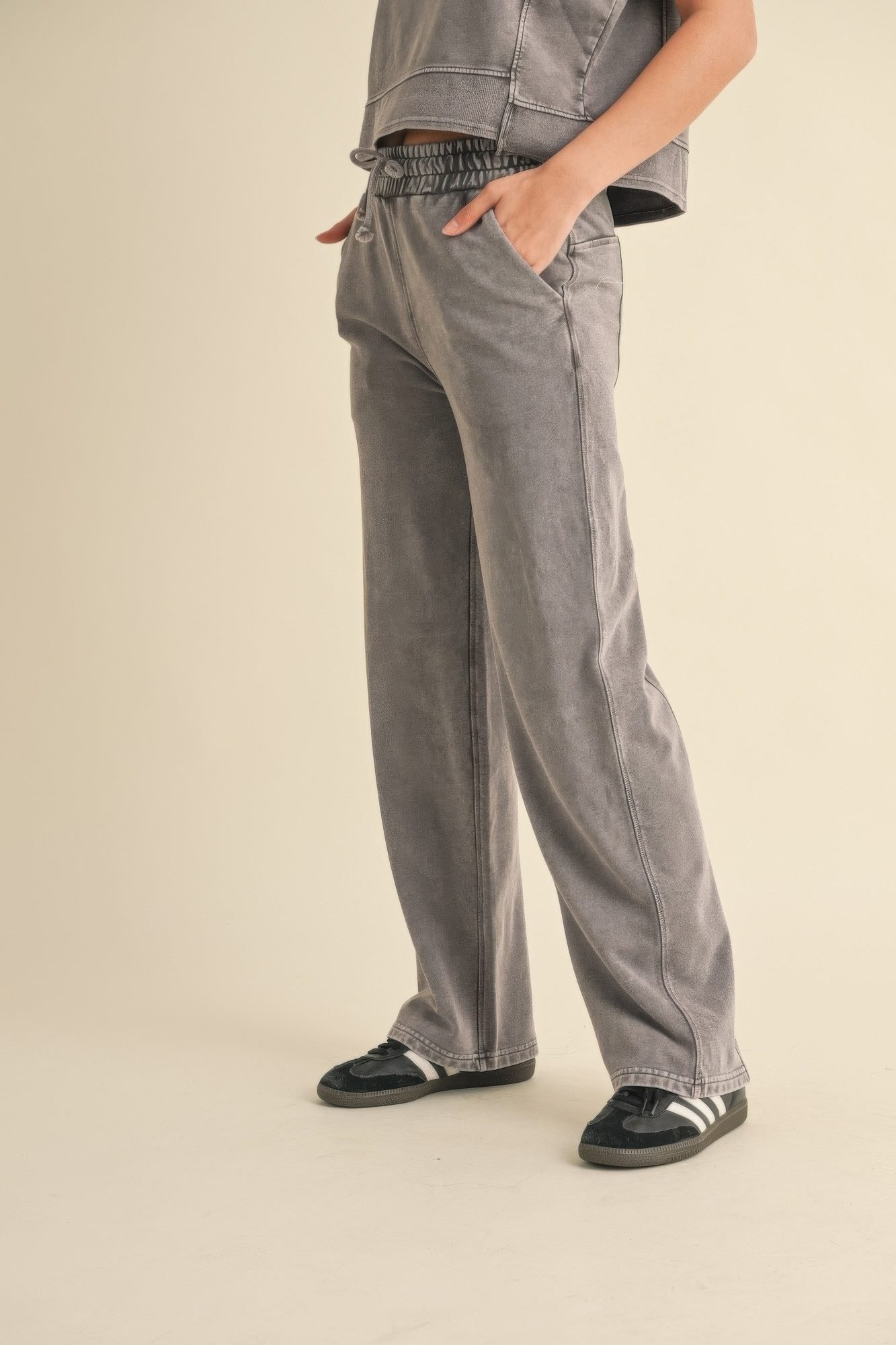 Mineral Wash Pants Charcoal