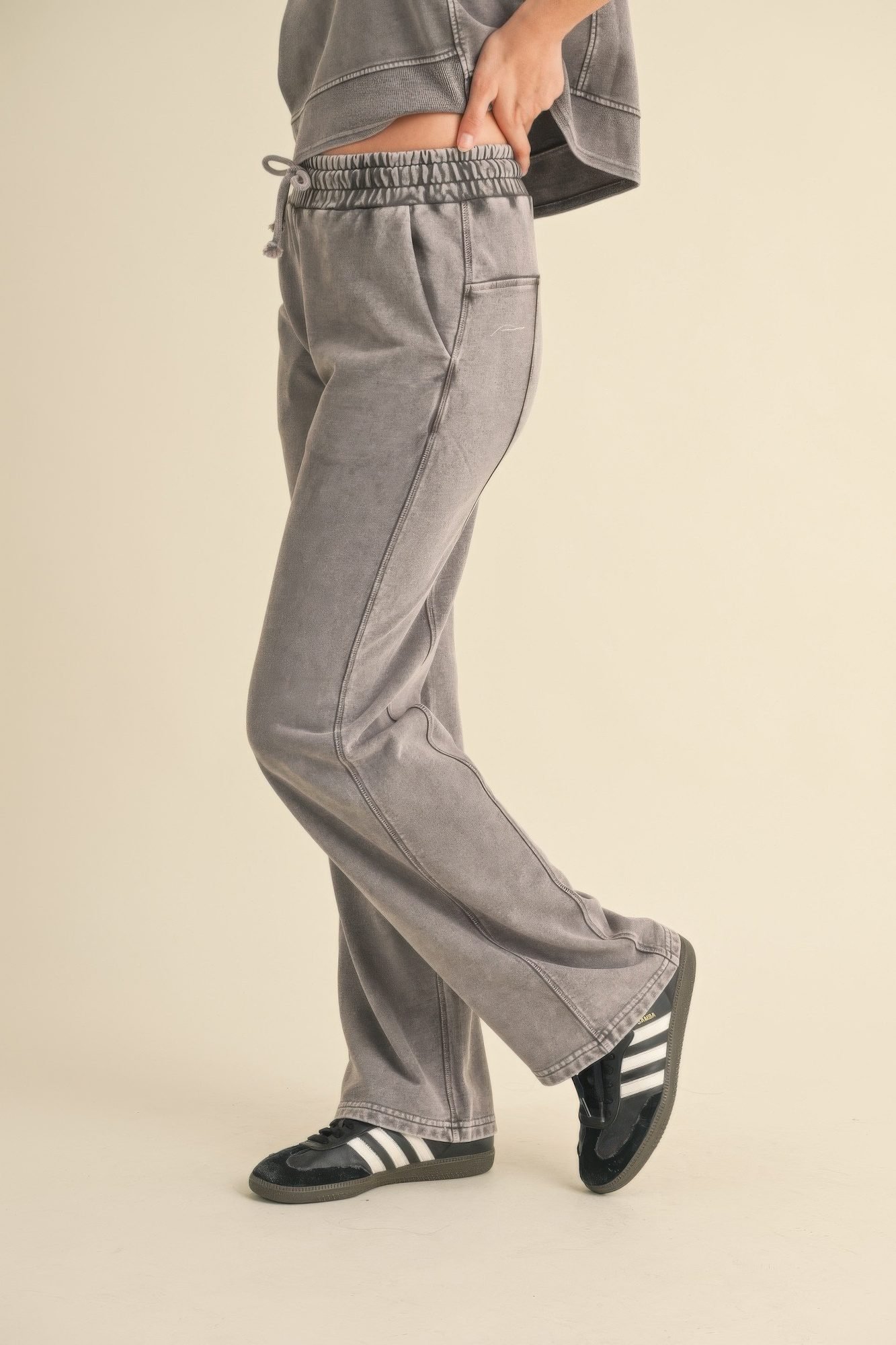 Mineral Wash Pants Charcoal