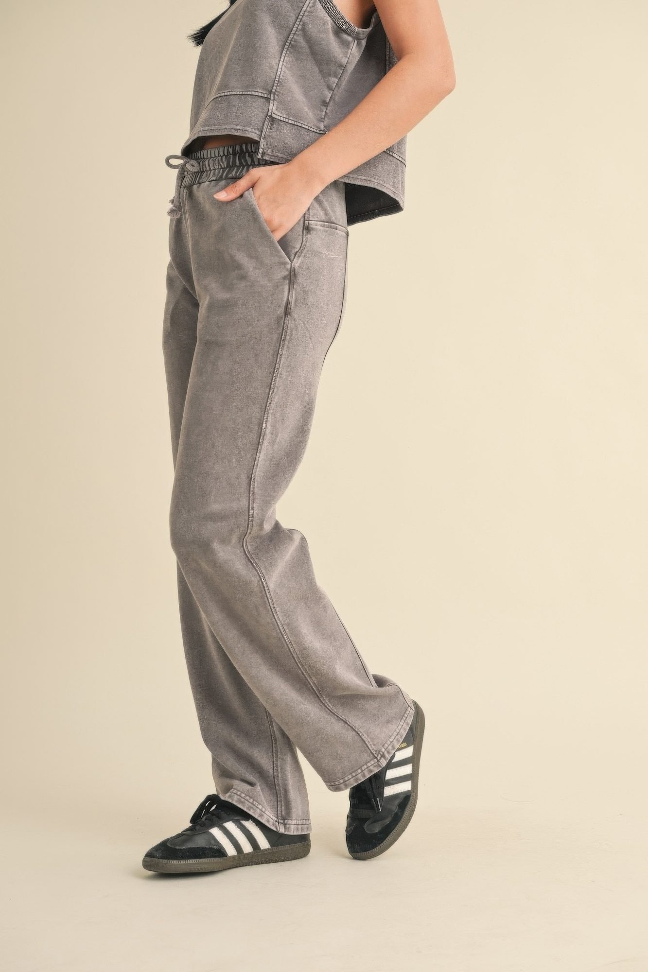 Mineral Wash Pants Charcoal