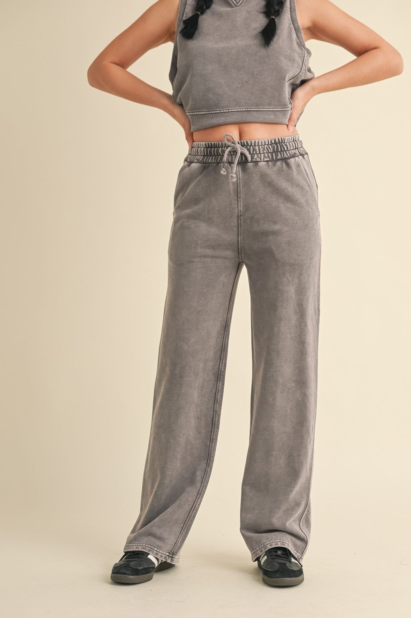 Mineral Wash Pants Charcoal