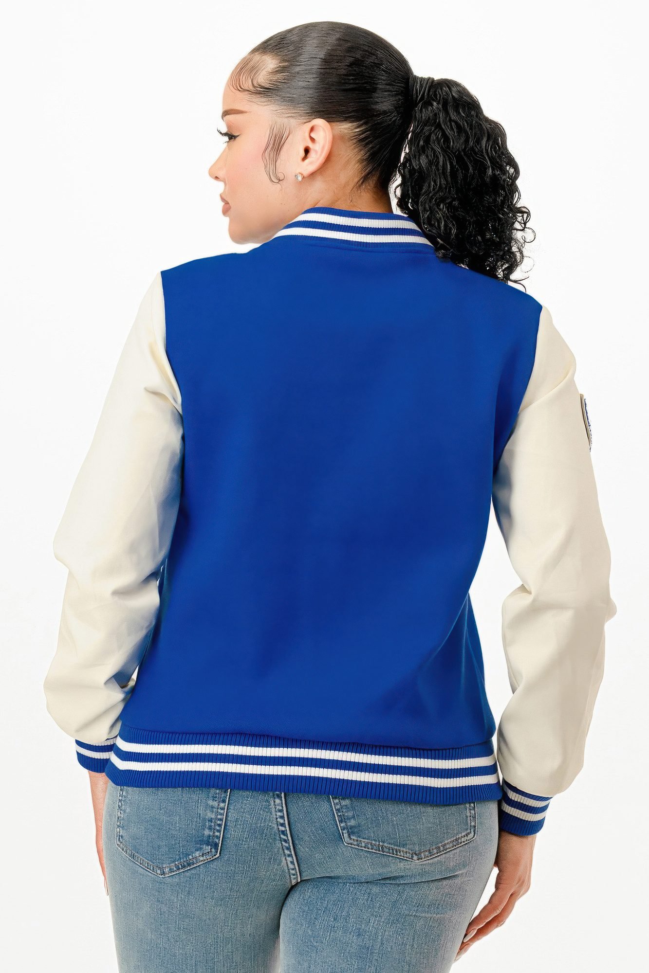 Patch Varsity Bomber Jacket-50230