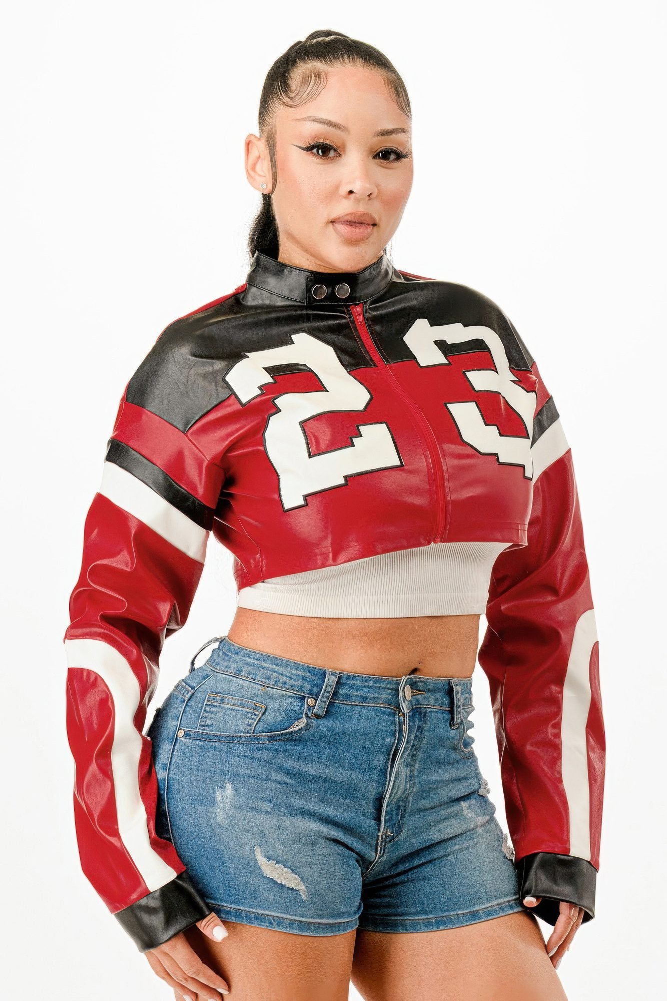 Cropped Moto Jacket-51834