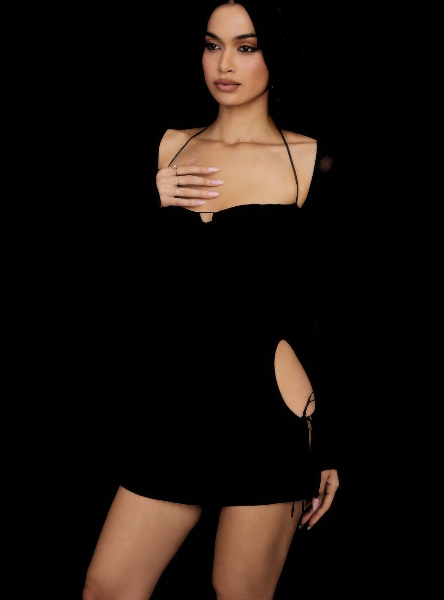 Peek Hole Mini Dress-54096