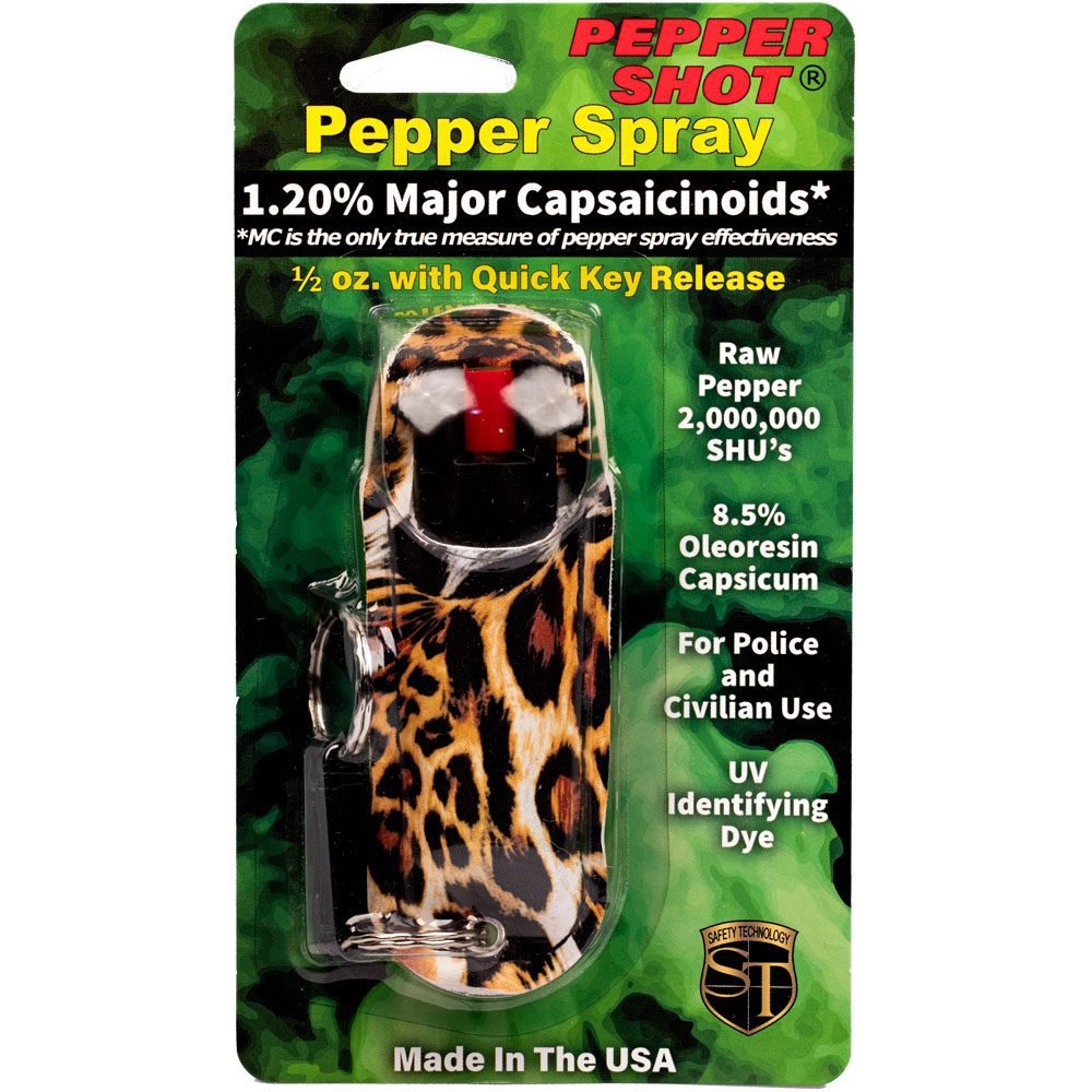 Pepper Shot 1.2% Mc 12 Oz Halo Holster Leopard Blackorange