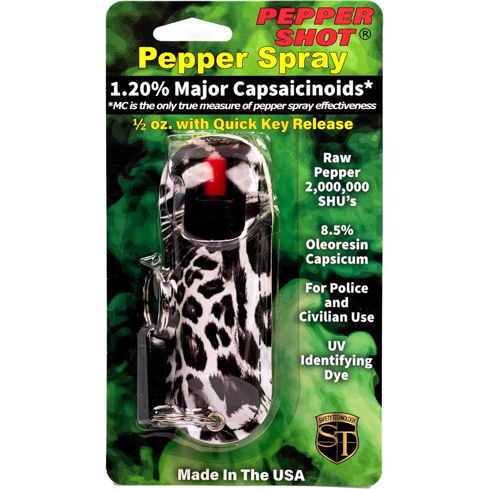 Pepper Shot 1.2% Mc 12 Oz Halo Holster Leopard Blackwhite