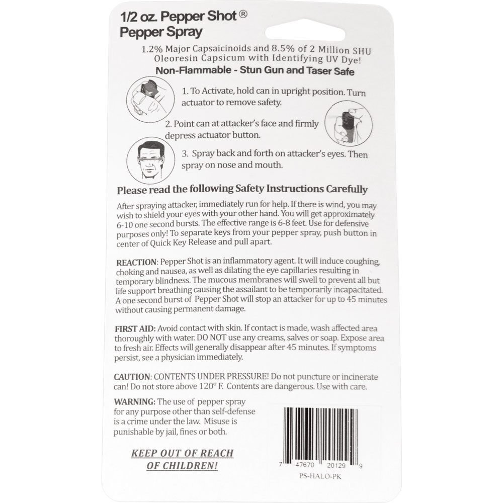 Pepper Shot 1.2% Mc 12 Oz Halo Holster Pink