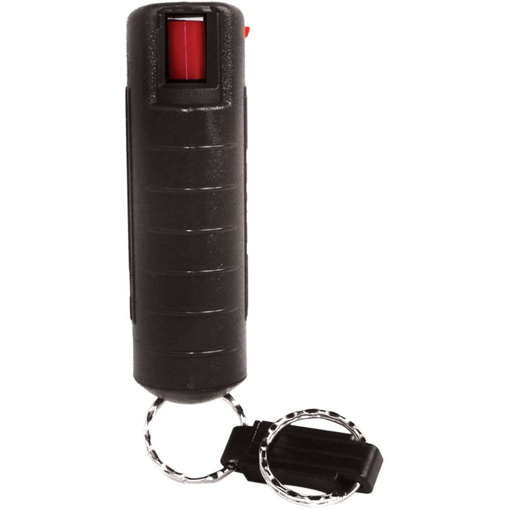 Pepper Shot 1.2% Mc 12 Oz Pepper Spray Hard Case Belt Clip And Quick Release Keychain Black