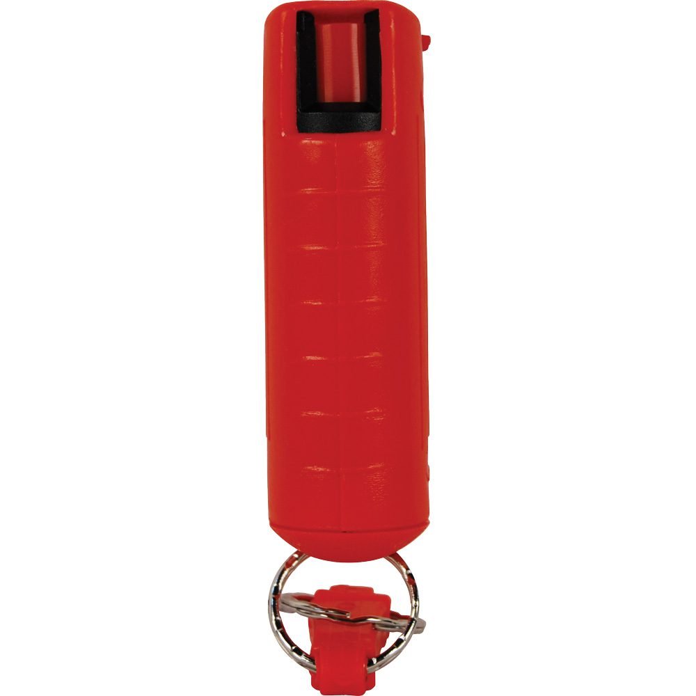 Pepper Shot 1.2% Mc 12 Oz Pepper Spray Hard Case Belt Clip And Quick Release Keychain Red