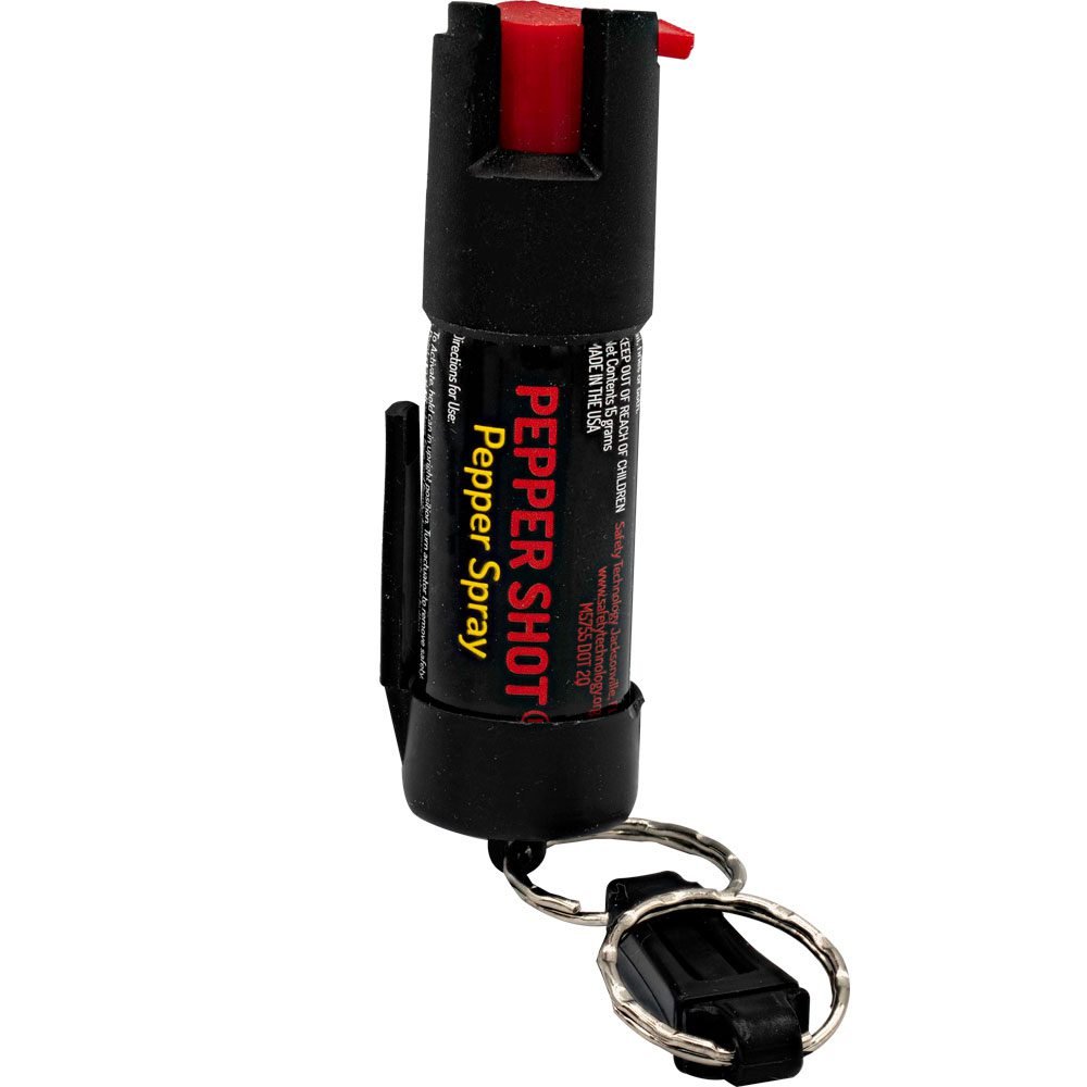 Pepper Shot 1.2% Mc 12 Oz Pepper Spray Belt Clip And Quick Release Keychain