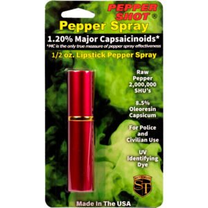 Pepper Shot 1.2% Mc 12 Oz Lipstick Pepper Spray Red