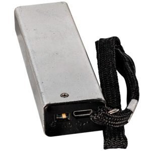 Slider 40 Million Volt Stun Gun Flashlight 4.9 Milliamps Silver