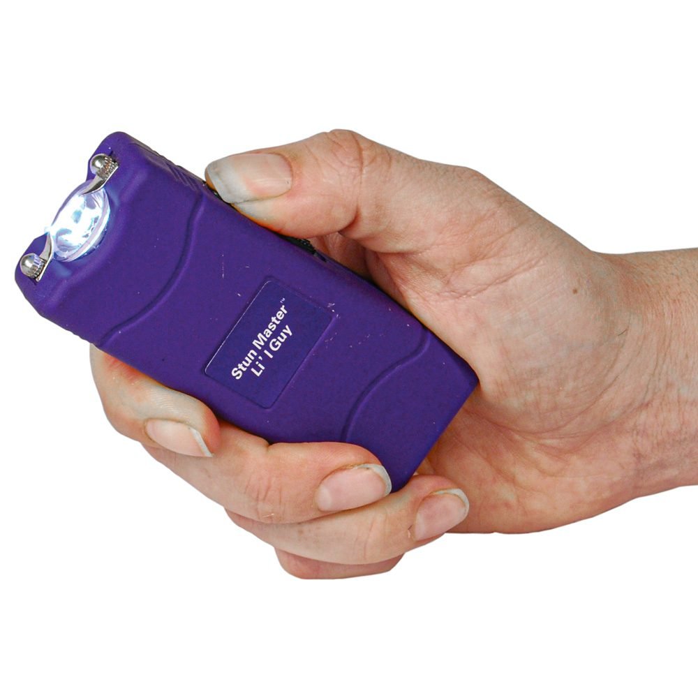 Lil Guy 60,000,000 Volts Stun Gun Wflashlight And Nylon Holster Purple
