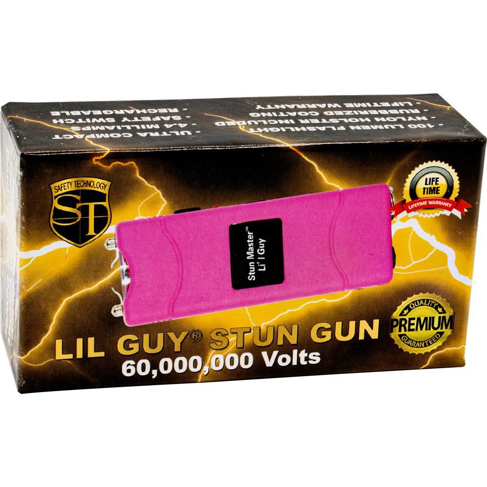 Lil Guy 60,000,000 Volts Stun Gun Wflashlight And Nylon Holster Pink