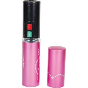 25,000,000 Volt Rechargeable Lipstick Stun Gun With Flashlight, Pink