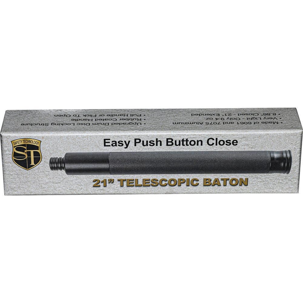 21 Rubber Handle Push Button Baton