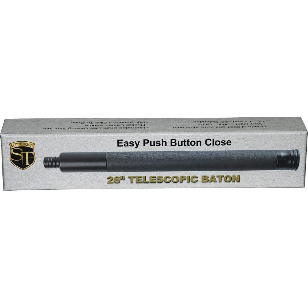 16 Rubber Handle Push Button Baton