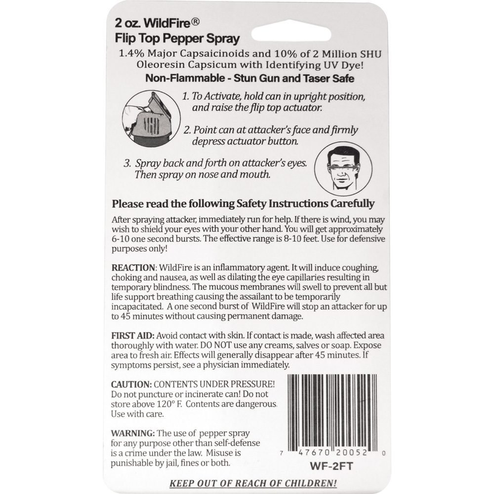 Wildfire 1.4% Mc 2 Oz Pepper Spray Flip Top