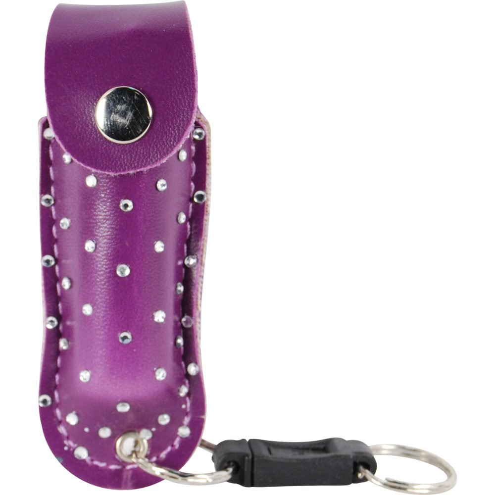 Wildfire 1.4% Mc 12 Oz With Rhinestone Leatherette Holster Purple And Quick Release Keychain