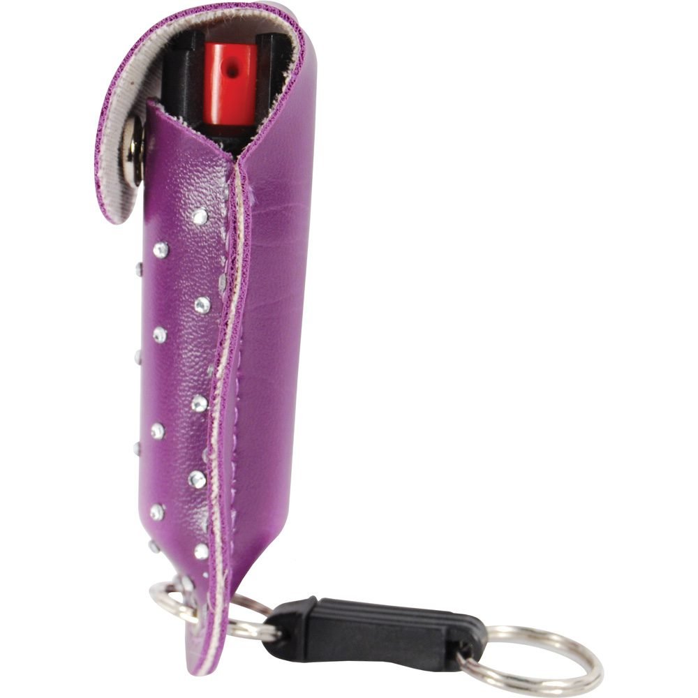 Wildfire 1.4% Mc 12 Oz With Rhinestone Leatherette Holster Purple And Quick Release Keychain