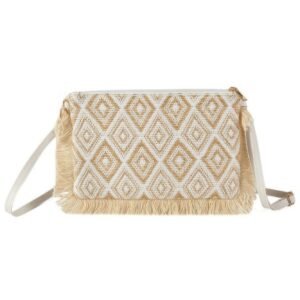 Diamond Checker Tassel Edge Crossbody Bag-48058