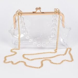 Vintage Clasp Pvc Clutch-48075