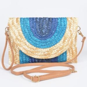 Straw Coloful Envelope Clutch-48083