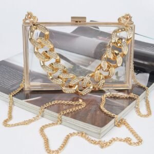 Transparent Hard Case W/Stoned Chain-48092