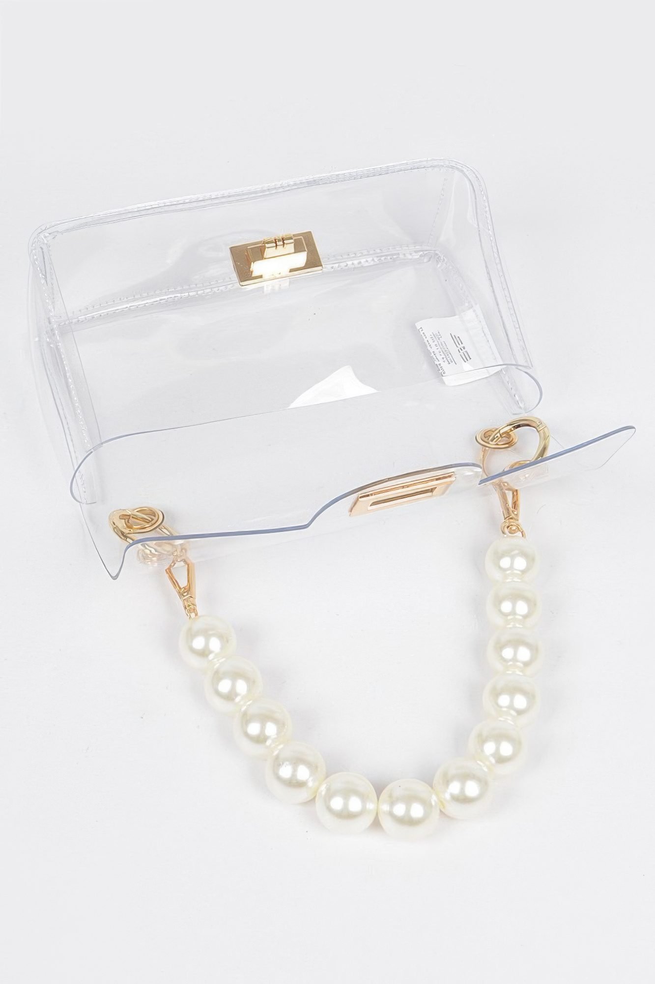 Transparent Cross Body Bag W Clear Chain-48093