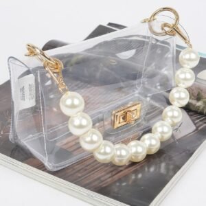Transparent Cross Body Bag W Clear Chain-48093