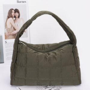 Quilted Nylon Shoulder Bag-48320