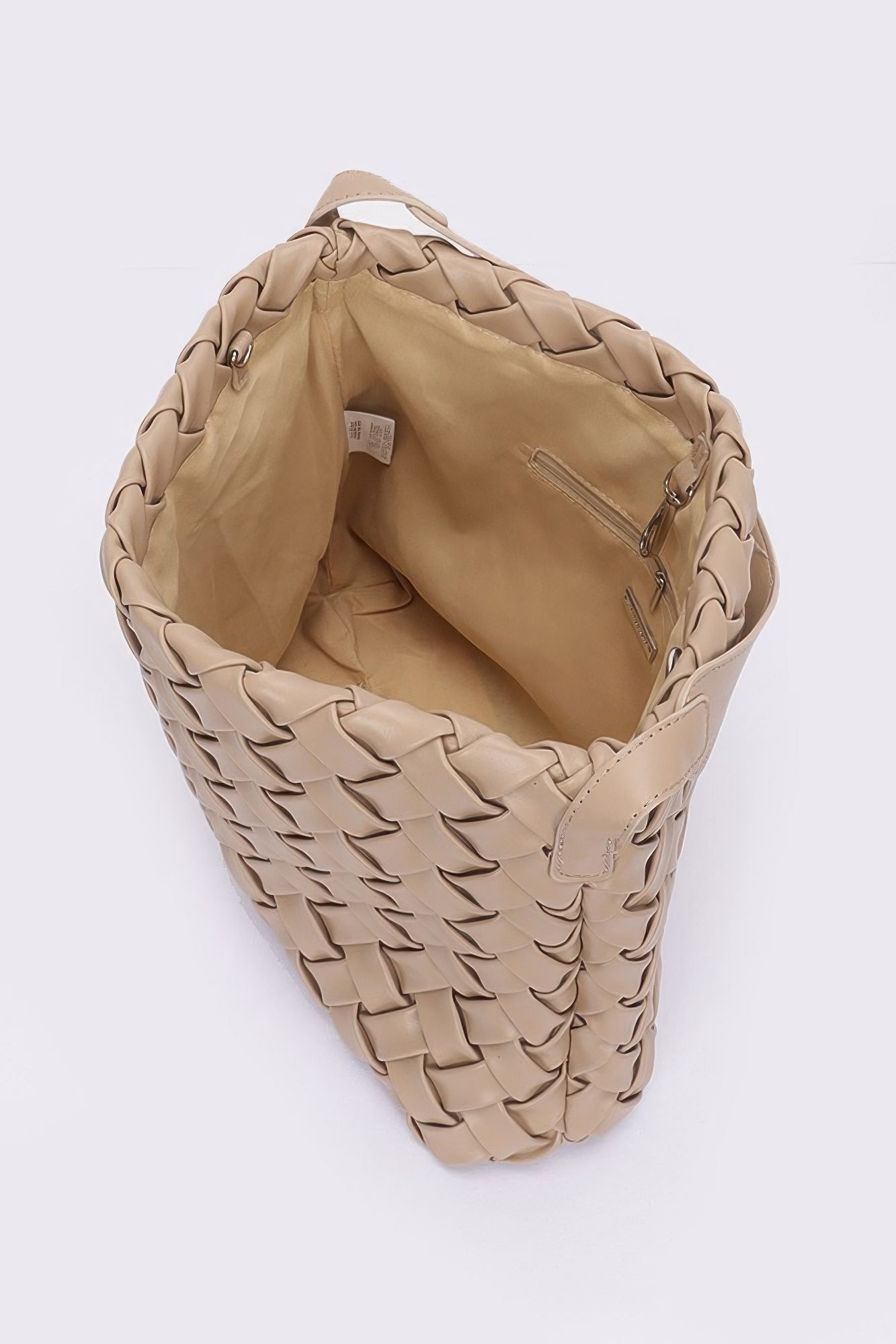 Faux Leather Braided Embossed Hobo Bag-48321