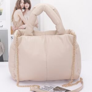 Faux Leather Padded Tote Bag-48329