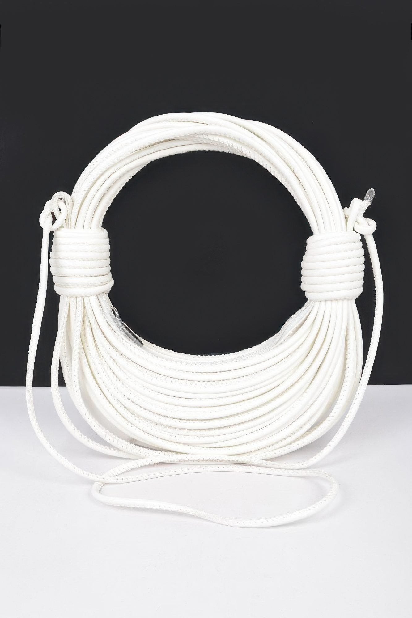 Faux Leather Rope Hobo Bag-48901